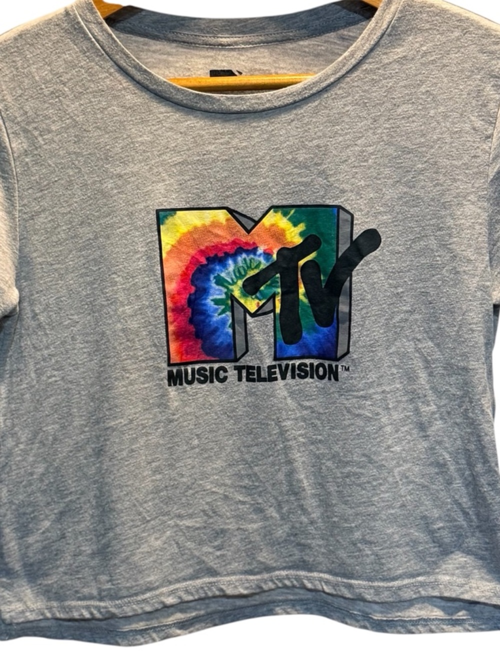 MTV Retro Rainbow Tie-Dye Logo Baby Tee